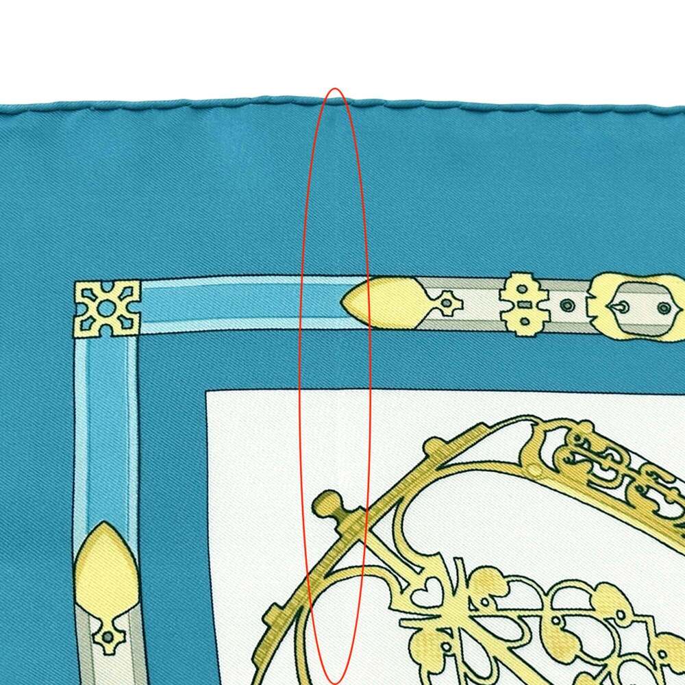 HERMES Authentic Blue Silk Scarf - Picture 8 of 8